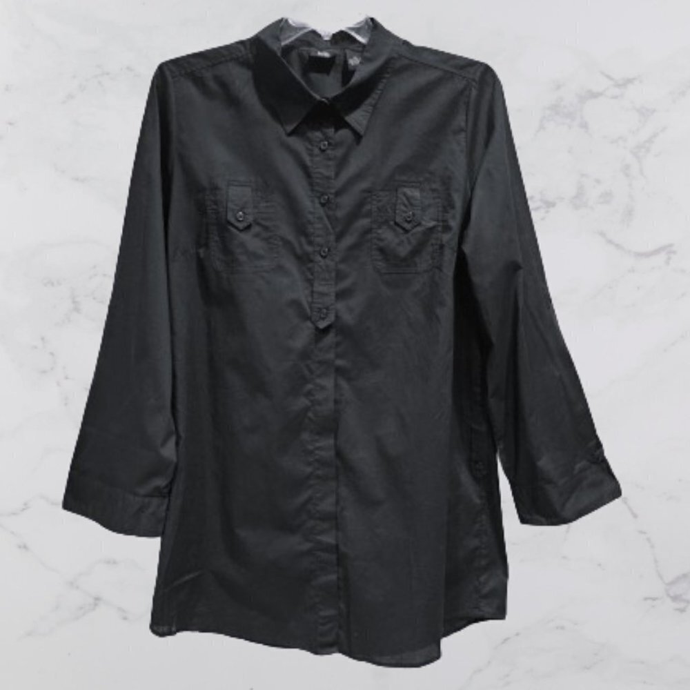 NWT RGL New York Black Cotton Lightweight Tunic - XL